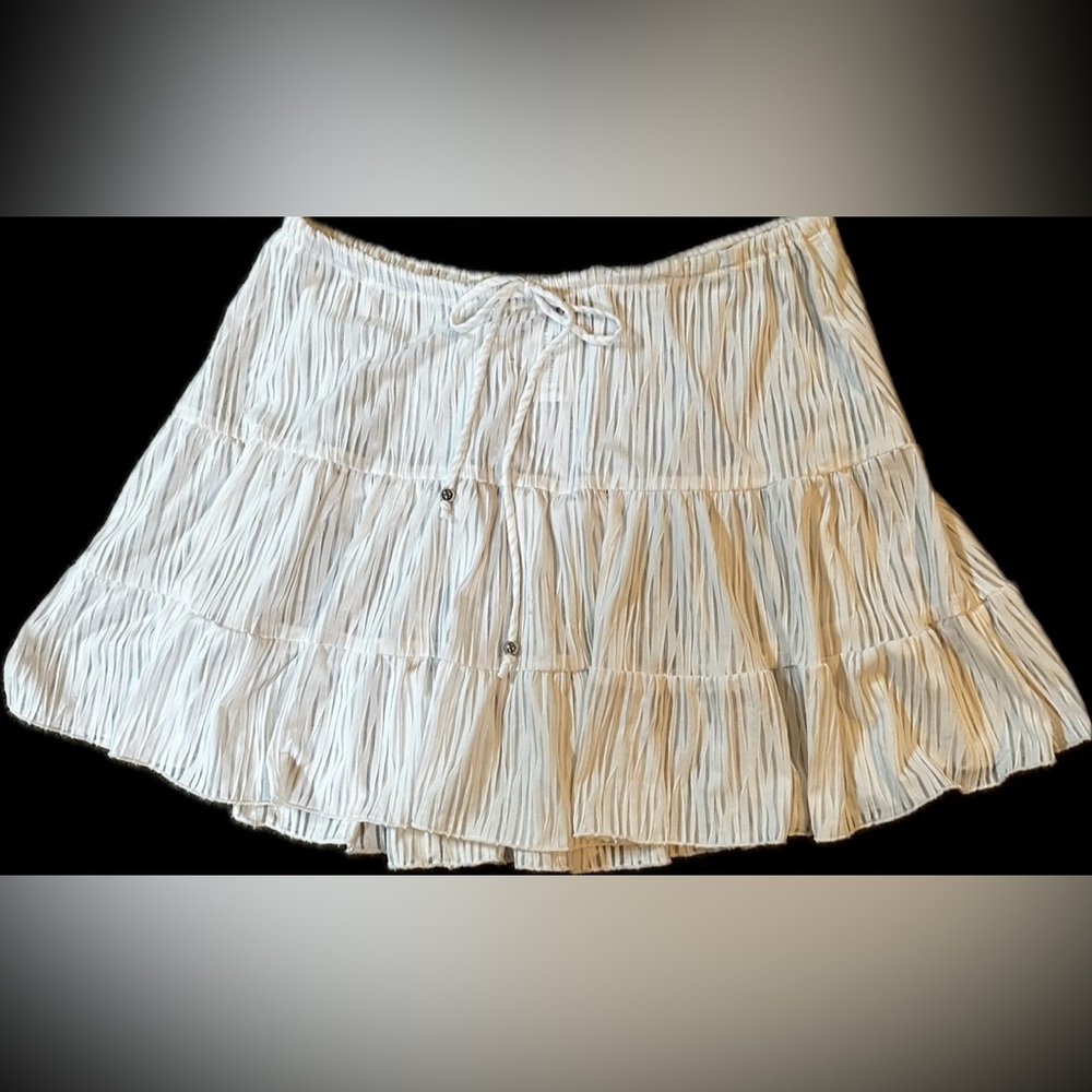 J.VALDI woman's layer semi sheer coverup skirt size XL